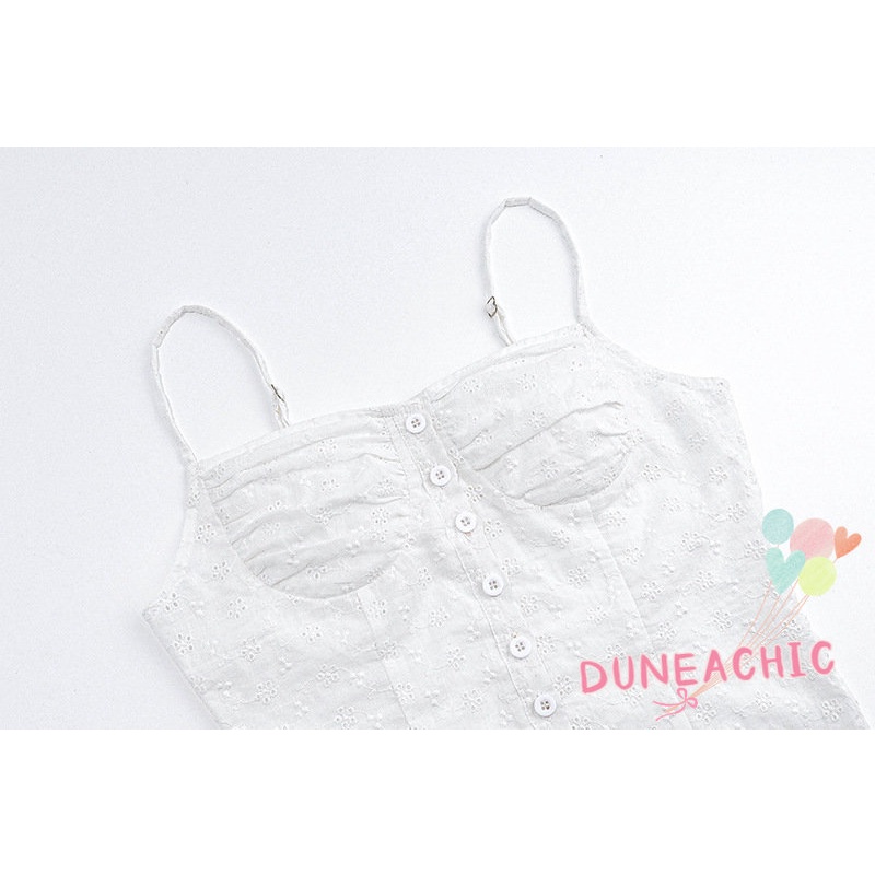 DUNEA Áo Tank Top Màu Trơn Thiết Kế Hở Lưng Quyến Rũ