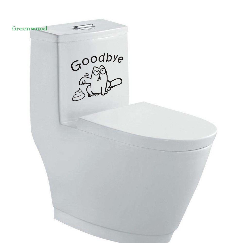 Nhãn dán trang trí nhà tắm/nắp toilet họa tiết động vật dễ thương