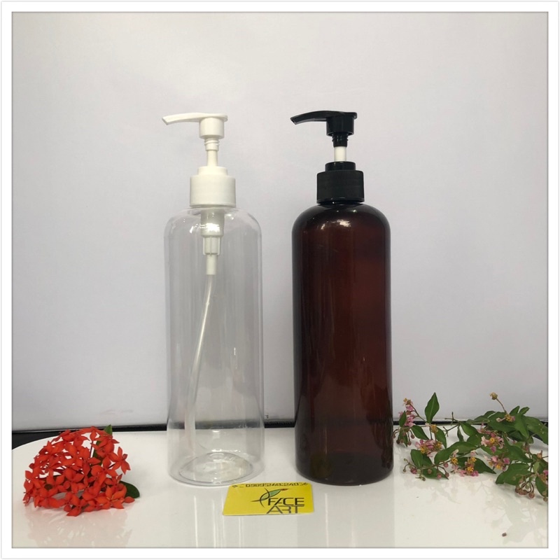 Chai Trong suốt Lớn Vòi nhấn nhỏ giọt 500ml 300ml 250ml - Chai Nhựa 1 Lít chiết Mỹ phẩm , đựng dầu gội nắp vòi nhấn pumb