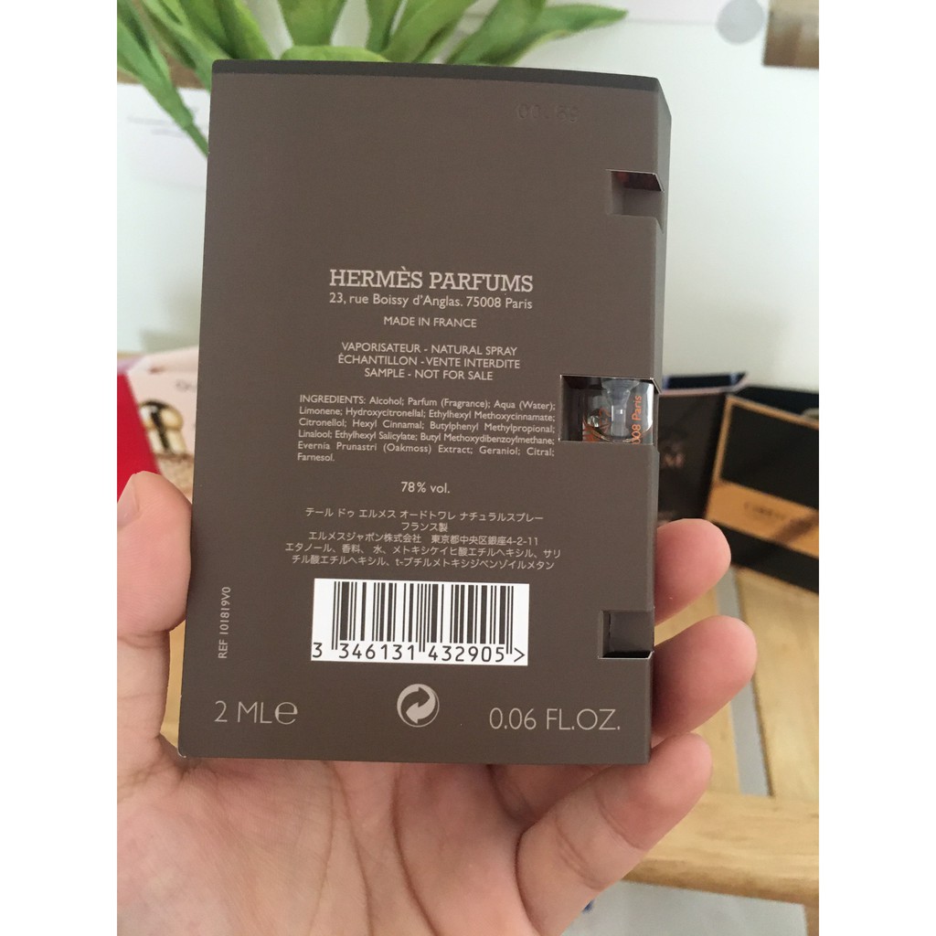 [vial nước hoa] Hermes Terre D'hermes EDP/EDT 2ml