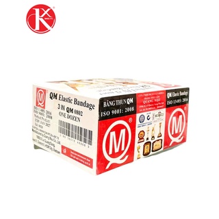 BĂNG THUN 3 IN (2 móc) QM ELASTIC BANDAGE (hộp 12 cuộn)