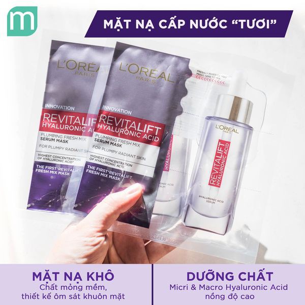 Mặt Nạ Loreal Revitalift Hyaluronic Acid Plumping Fresh Mix Serum