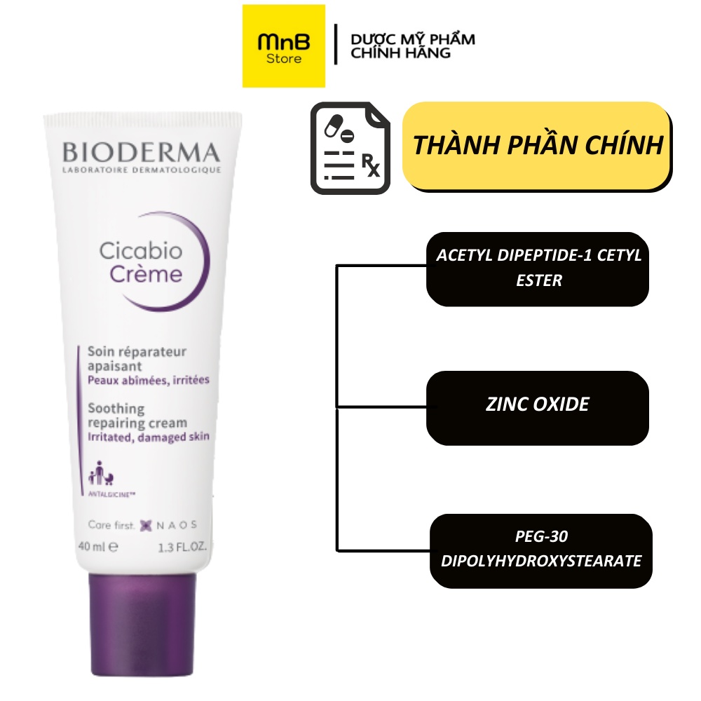 Kem dưỡng phục hồi Bio Cicabio Cream làm dịu và giảm đỏ rát da 40ml