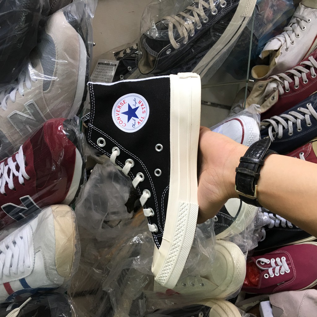 [Mã NOLAN50k giảm ngay 50k] Giày Sneaker Nam Nữ Converse CDG Play Black High (fullbox+freeship)