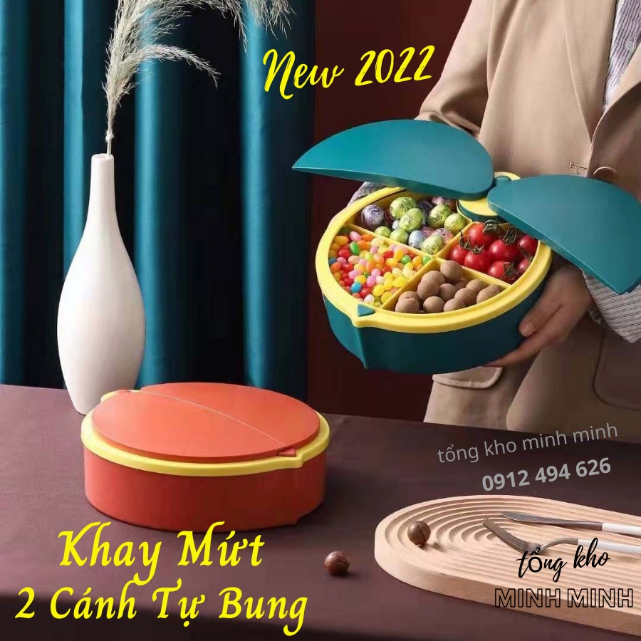 Khay Mứt, Khay Mứt Tết 2 Tầng- hươu vàng tượng trưng cho sự Trường Thọ - Đủ Đầy