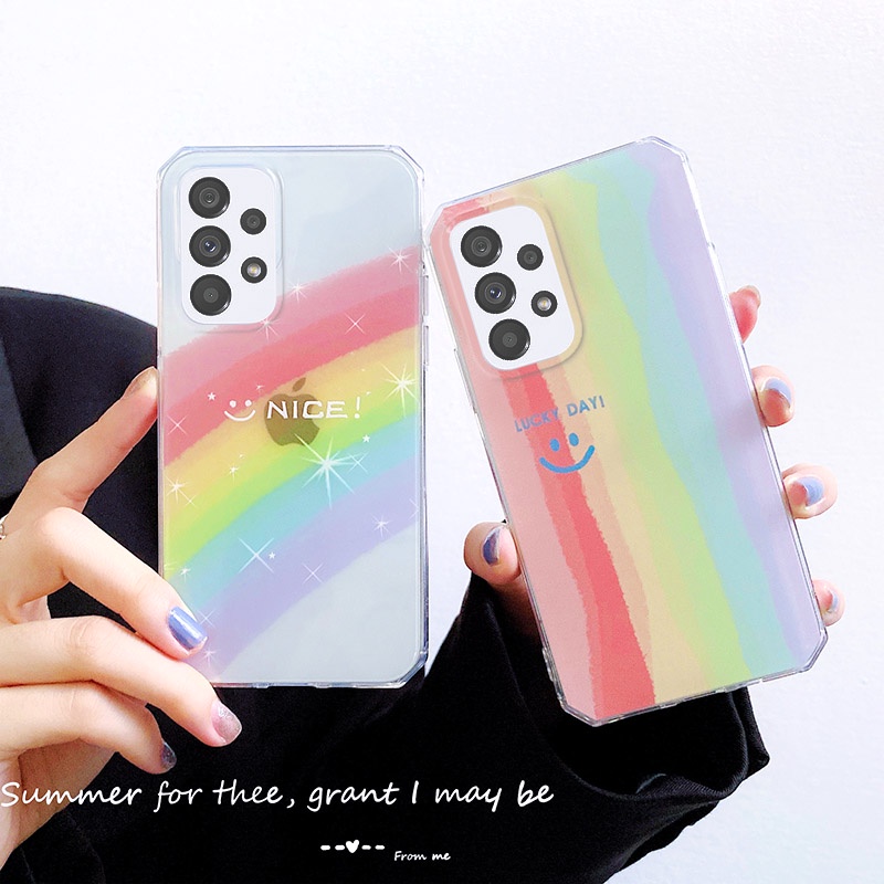 Ốp Điện Thoại Dẻo Họa Tiết Cầu Vồng Nhiều Màu Cho Samsung S10 S20 S21 S22 Plus Note 10 Plus 20 Ultra S21 FE S21+ S22+ 5G