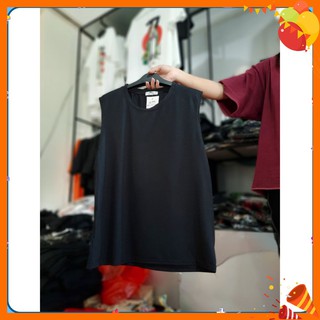 Áo TANKTOP TRƠN Ba Lỗ OVERSIZE UNISEX (2 Màu ĐEN-TRẮNG)