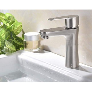 Vòi rửa mặt, vòi rửa tay gắn lavabo (lavabo eo) nóng lạnh inox 304