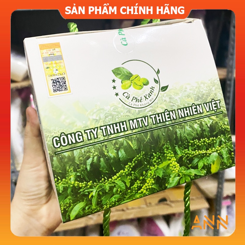 [Chính hãng] Cà phê Xanh hộp lớn 30 gói Thiên Nhiên Việt - Cafe xanh kháng mỡ giảm cân hiệu quả