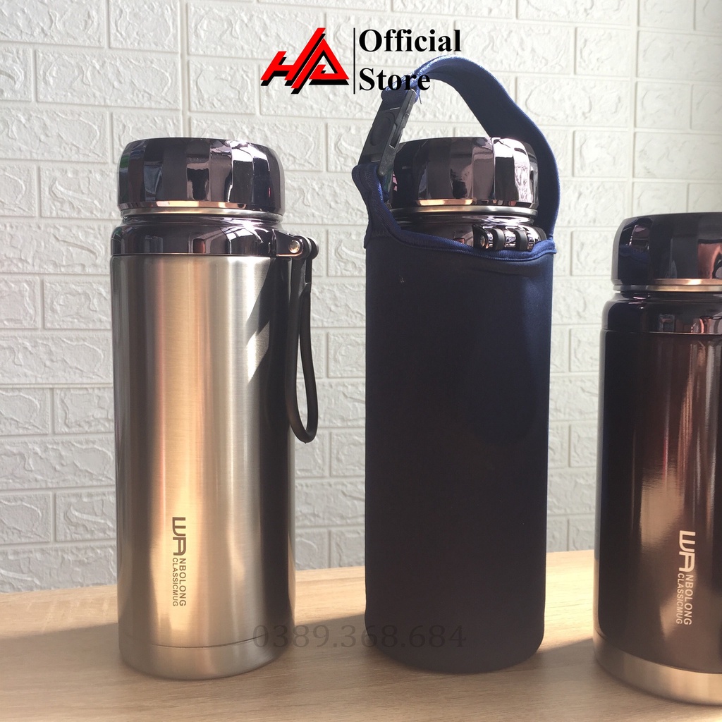 Túi đựng bình nước, túi đựng bình giữ nhiệt 1500ml, chất liệu vải chống thấm, chống va đập - HAHA Store