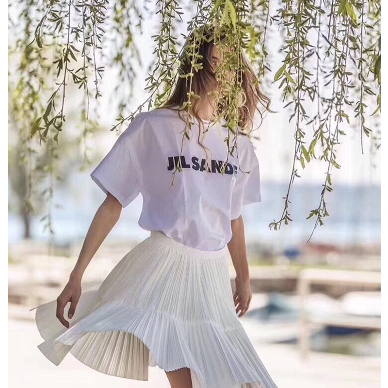 JIL in chữ Ying Caier cùng một đoạn SANDER tối giản trong gió năm điểm tay áo OS lỏng tay áo phông ngắn tay nam và nữ | BigBuy360 - bigbuy360.vn