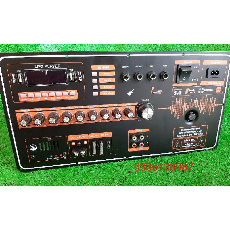 Bo mạch loa kéo nguồn xuyến đánh 2 bass 40, 50 đơn mạnh mẽ có Echo Reverb (19×38)