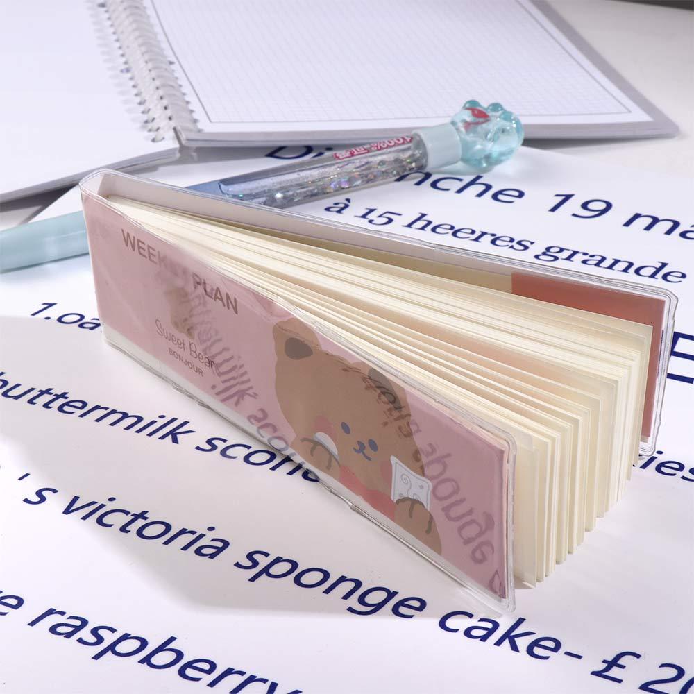 Sổ tay ghi chú MMULCK thiết kế bỏ túi họa tiết gấu hoạt hình dễ thương cho bé