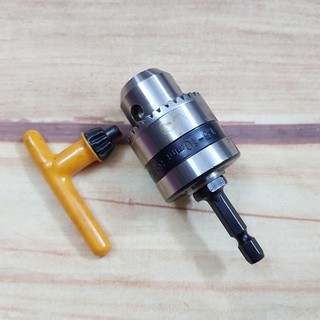 Bộ chuyển đổi đầu cặp mũi khoan 1.5-10mm khóa tay măng ranh cho máy bắn vít chân 6.35mm