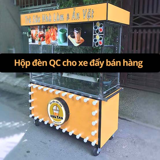 Hộp Đèn Quảng Cáo 1 Mặt giá rẻ - Dành cho xe đẩy, xe trà sữa, treo tường, homestay, cafe,...