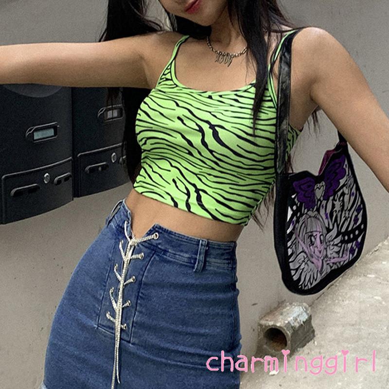 Áo lửng 2 dây in họa tiết trừu tượng cho nữ | BigBuy360 - bigbuy360.vn