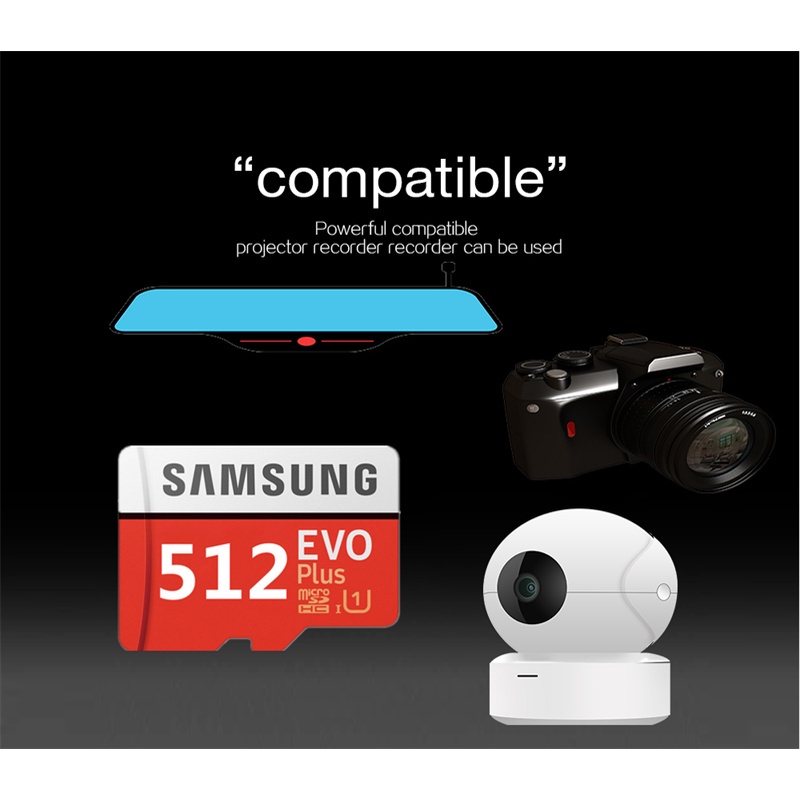 Thẻ Nhớ Samsung EVO plus 2TB 1tb micro Sd 521G Tốc Độ Cao