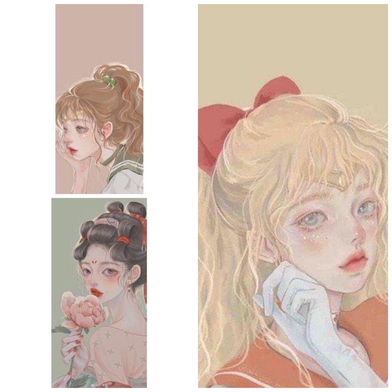 Bộ tranh đính đá 5D hình cô gái trang trí nhà cửa DIY 30*40cm