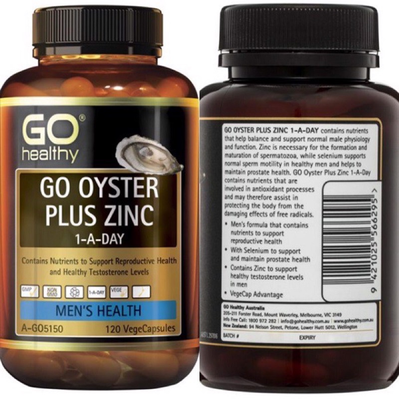 Viên uống tinh chất hàu Go Oyster Plus Zinc 1-A-DAY 120V