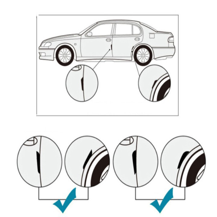 Bộ Nẹp 4 Chiếc Trang Trí Bảo Vệ Chống Va Đập Cánh Cửa Ô Tô - Logo các hãng xe ô tô - Mã: CYX