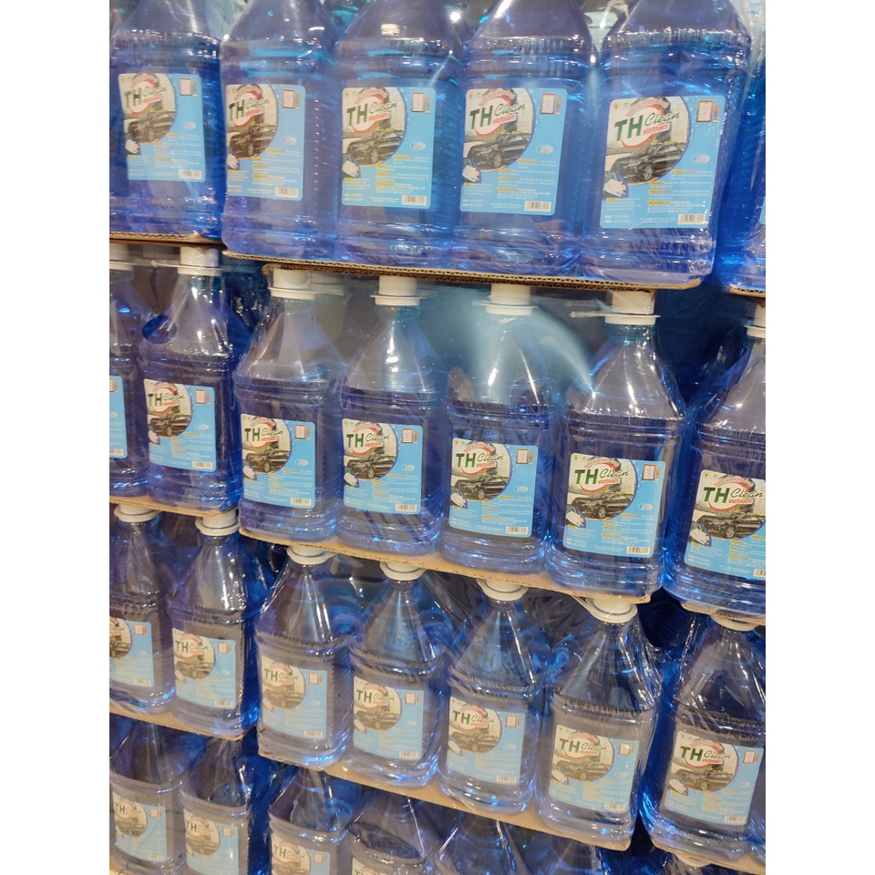 Combo Nước rửa kính xe ô tô chính hãng TH CLEAN, nước lau kính ô tô chuyên dụng 6 can 2,5L tiết kiệm sử dụng trực tiếp