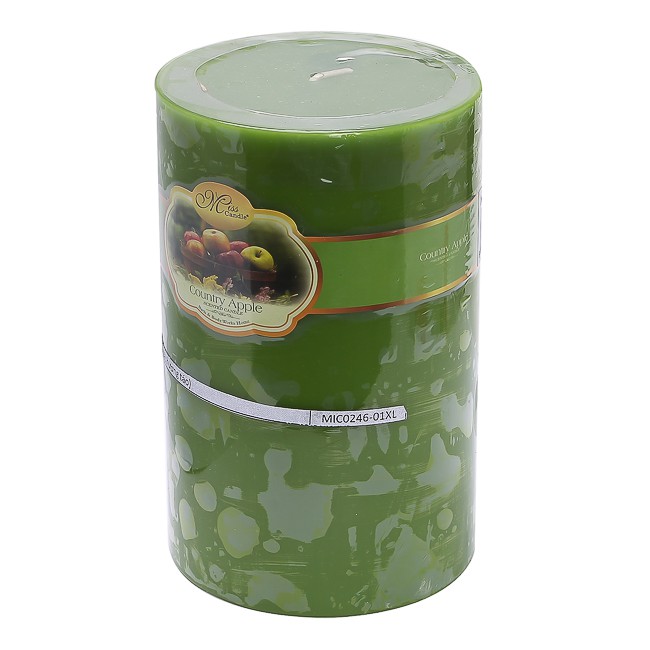 Nến thơm trụ tròn D10H15 Miss Candle MIC0246 10 x 15 cm (Xanh lá, hương táo)