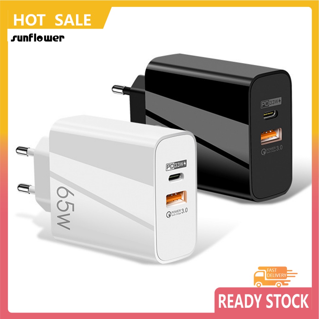 Cốc sạc Lenovo 65W QC3.0 gắn tường tiện dụng cho điện thoại