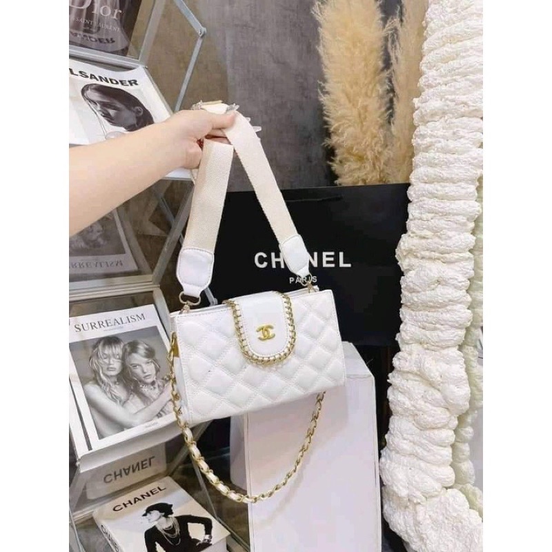 Túi Nữ Kẹp Nách Trần Trám, Túi Xách Nữ Đeo Chéo Viền Xích