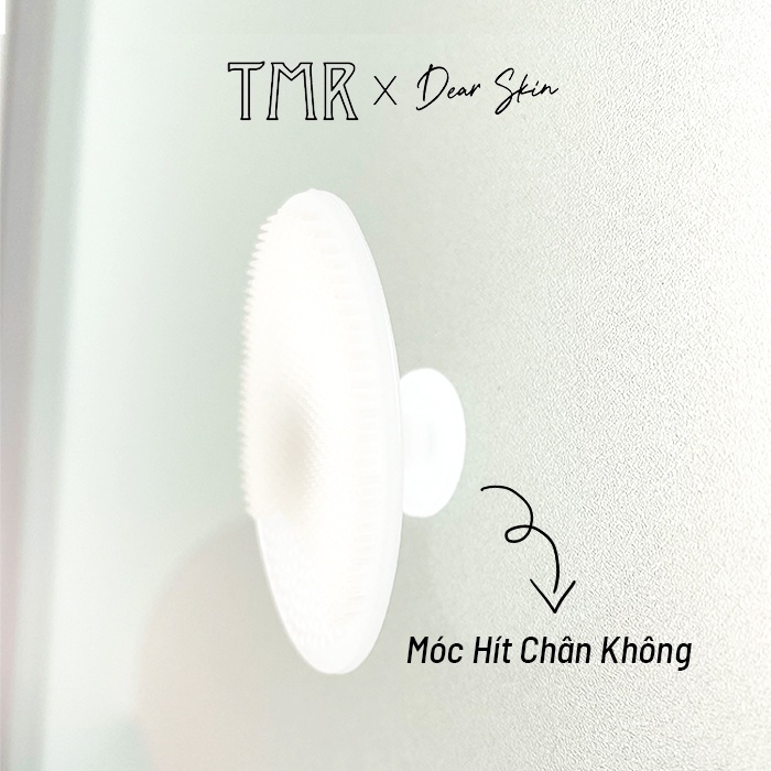 [Miếng] Pad rửa mặt TMR làm sạch da silicone hiệu quả với đầu đen, thích hợp khi du lịch