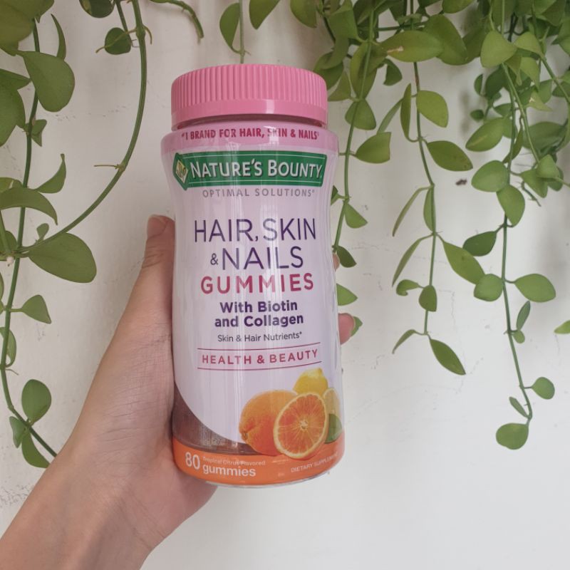 Kẹo dẻo đẹp da tóc móng Bounty HAIR SKIN AND NAILS GUMMIES 80 viên