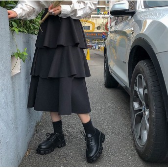 Giày bốt đế dày phong cách Hàn Quốc sành điệu cho nữ