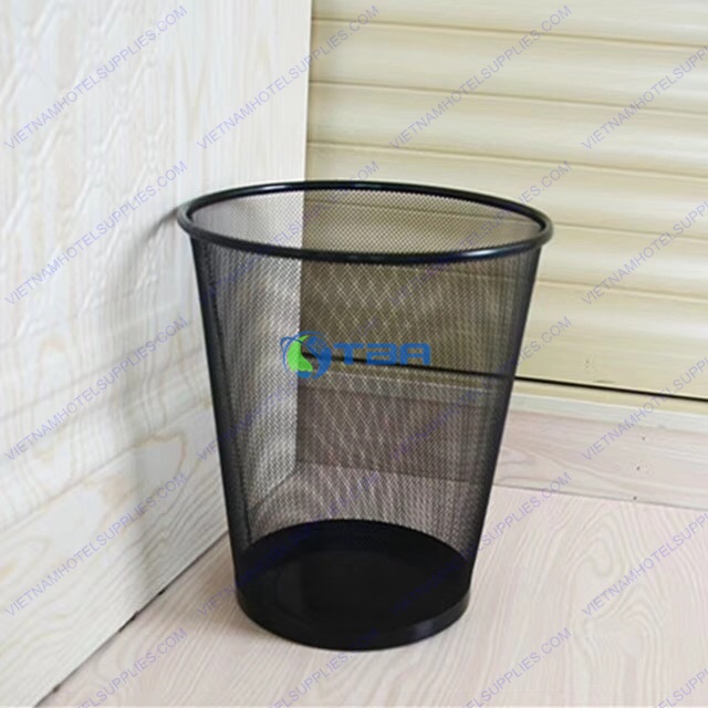 Thùng rác lưới cỡ nhỏ đặt phòng màu đen_Asia Việt Nam