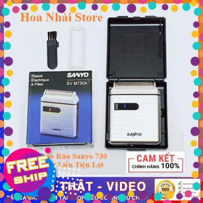 Máy Cạo Râu Mini Cao Cấp Sanyo M730 Sạc Điện Tiện Lợi , Nhỏ Gọn , Kèm Hộp Gương, Chổi Vệ Sinh
