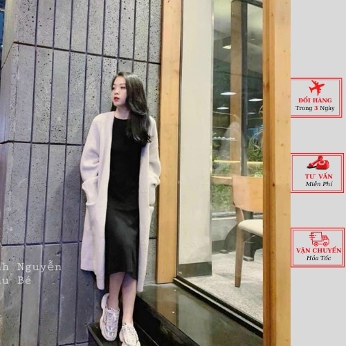 Áo khoác cardigan len nữ dáng dài thu đông ulzzang Hàn Quốc