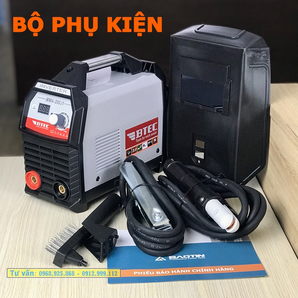 Máy hàn điện tử mini Inverter BTEC mã MMA-200J1
