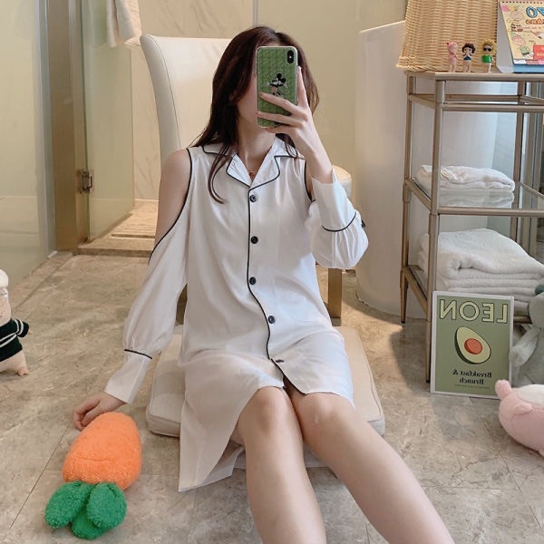 Váy ngủ quảng châu kiểu dáng khoét tay dễ thương - chất lụa mango loại 1 size đến 75kg