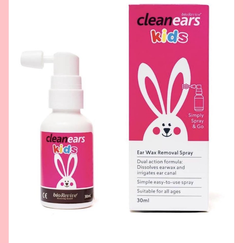 Xịt ráy tai cho bé Clean Ears Kids của  Úc 30ml giúp lấy ráy tai làm tan ráy tai cho bé từ 2 tháng tuổi trở lên