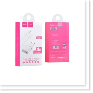 ✅chính hãng✅bộ cốc cáp sạc nhanh hoco c12 2.4a 2 cổng usb đầu ra lightning cho iphone/6/7/8/7plus/8plus/x/xsmax/ipad