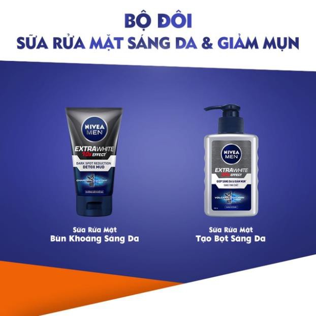 Sữa rửa mặt NIVEA MEN Detox Mud bùn khoáng giúp sáng da & mờ thâm mụn (100g) - 81775