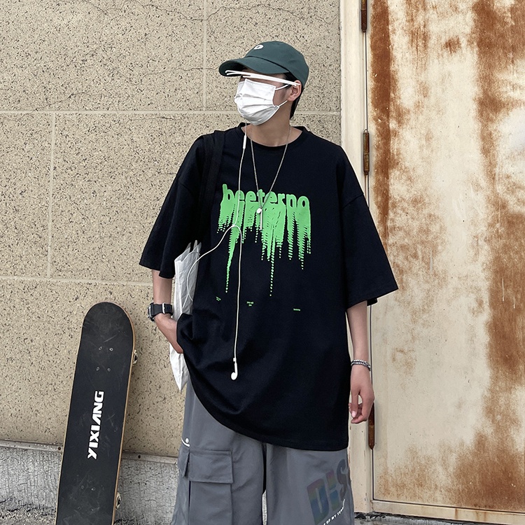 Áo Thun Ngắn Tay In Chữ Thời Trang Mùa Hè Dành Cho Nam