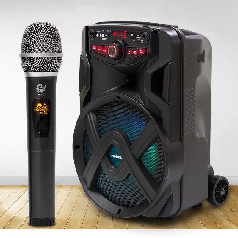 Micro Karaoke, Micro Không Dây MU 02 đen (2 Mic), Chuyên Dụng Cho Loa, Amply,  Đổi Mới Trong 07 Ngày, bảo hành 12 tháng