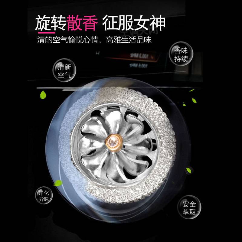 Sáp thơm oto cài cửa gió hình cánh quạt đính đá sang trọng