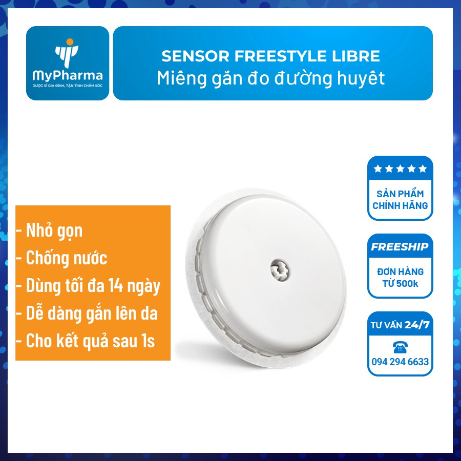 Miếng cảm biến dành cho máy đo đường huyết FreeStyle Libre Abbott hiện đại nhất 2021