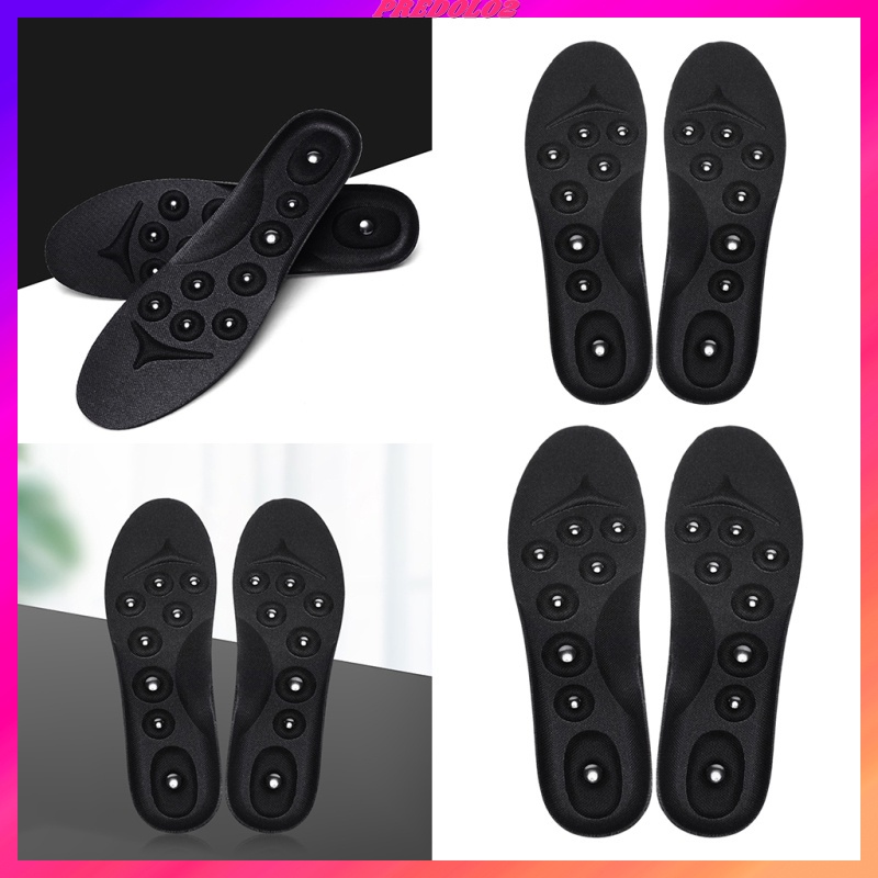 Bộ 2 miếng lót giày mát xa chân bằng Cotton màu đen có thể tháo rời giảm đau cho nam và nữ
