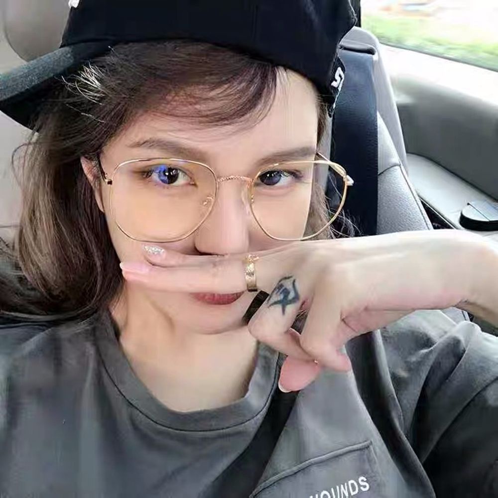 Mắt kính chống ánh sáng xanh thiết kế gọng hình bát giác thời trang phong cách Hàn Quốc cho nam và nữ