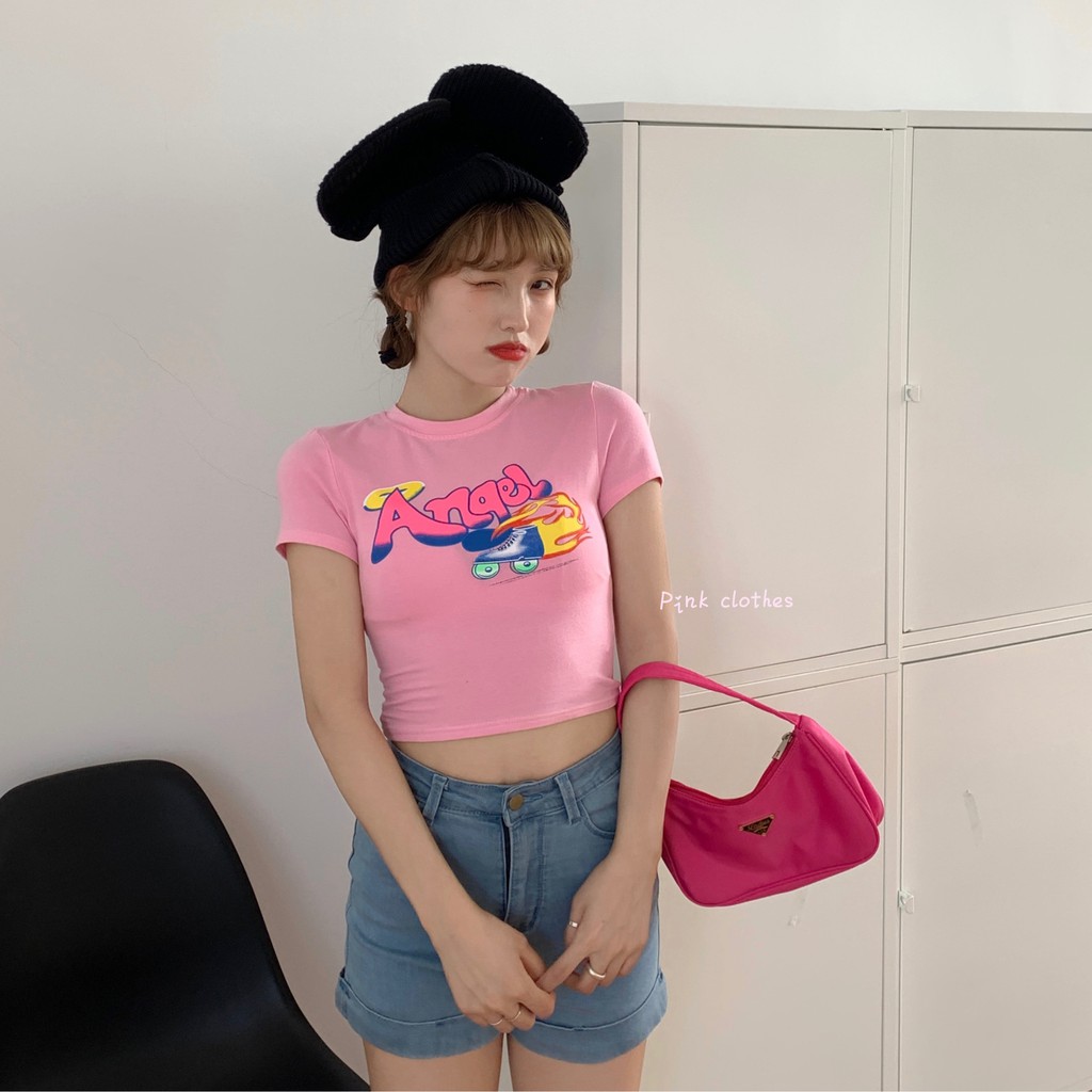 Áo Thun Nữ Ngắn Tay Cổ Tròn Thời Trang | BigBuy360 - bigbuy360.vn