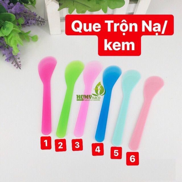 Que quét mặt nạ, que pha mask dẻo, thanh dùng trộn kem