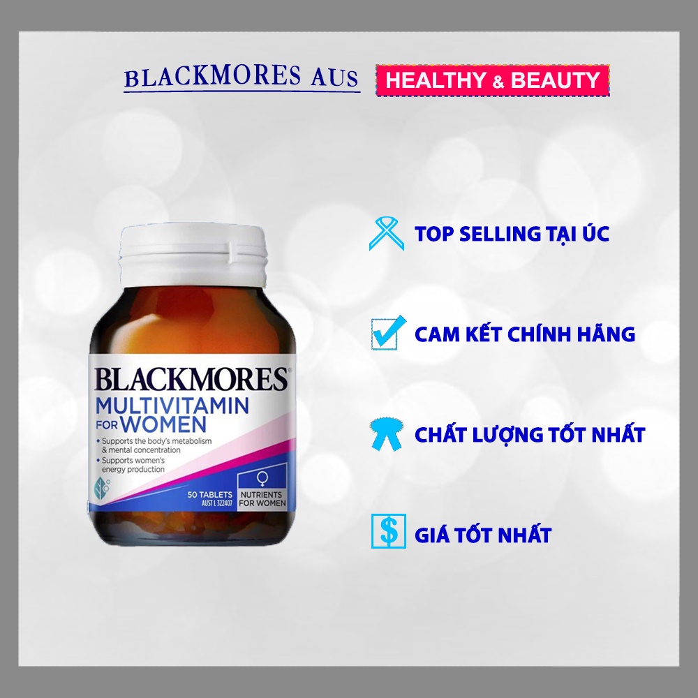 Vitamin tổng hợp nữ Blackmores multivitamin for women 50 viên Úc