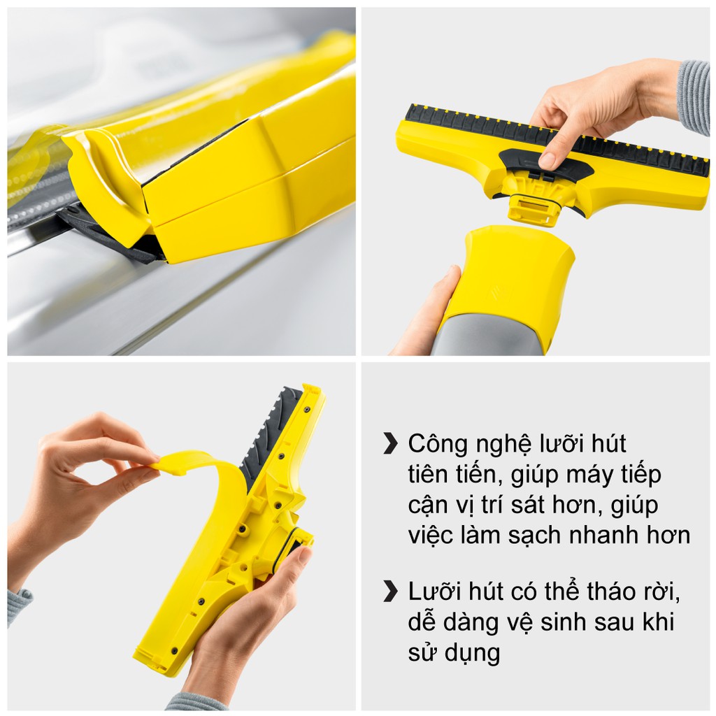 Combo máy lau kính Karcher WV6 Plus và nước lau kính