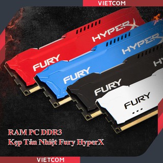 RAM PC DDR3 8Gb, 4Gb Bus 1600Mhz, Bus 1333Mhz - Kẹp Tản Nhiệt Fury HyperX